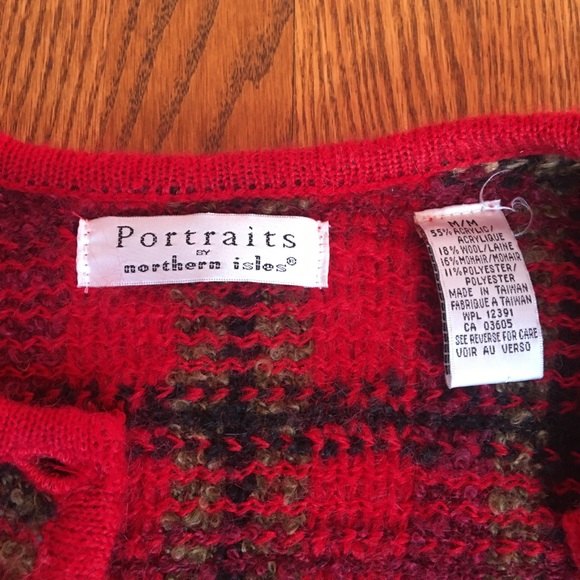 Plaid Patterned Coat Sweater - Picture 4 of 4